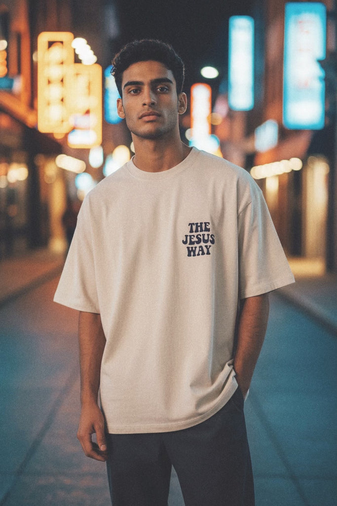 THE JESUS WAY HEAVY CORE GARMENT DYED TEE (COLOR FRENCH OAK)