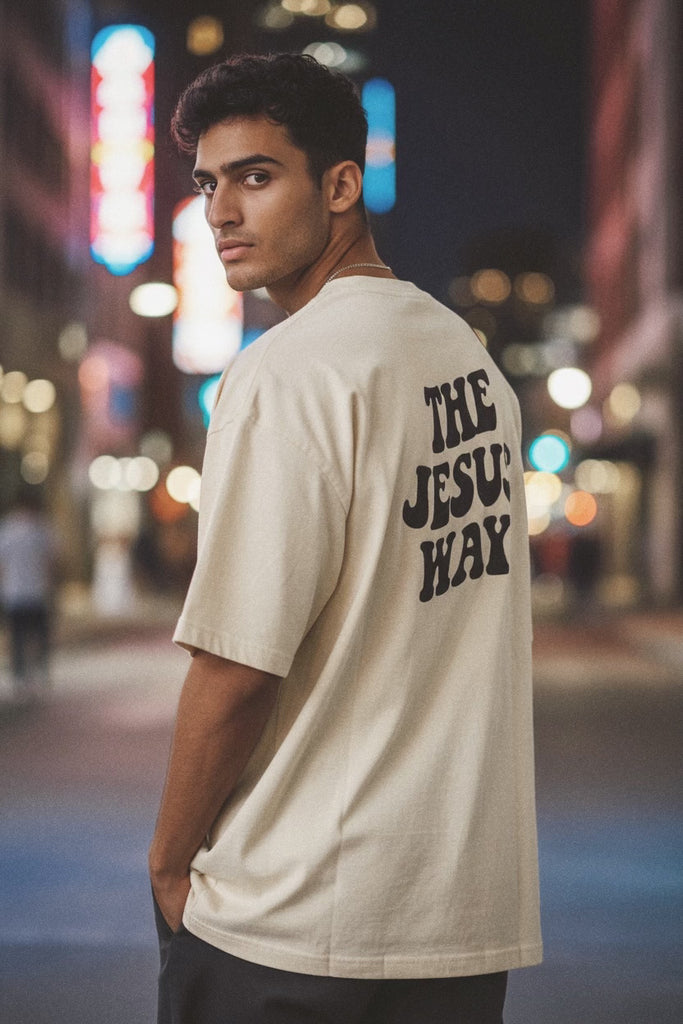 THE JESUS WAY HEAVY CORE GARMENT DYED TEE (COLOR FRENCH OAK)