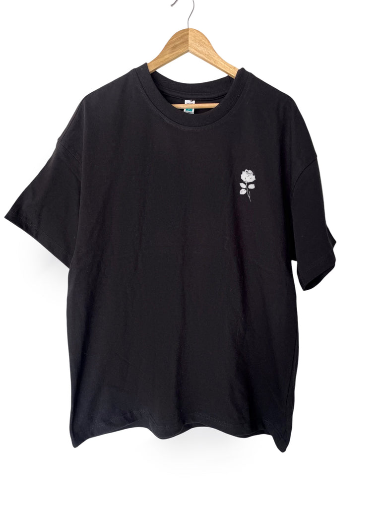 JESUS ROSE BLACK T-SHIRT