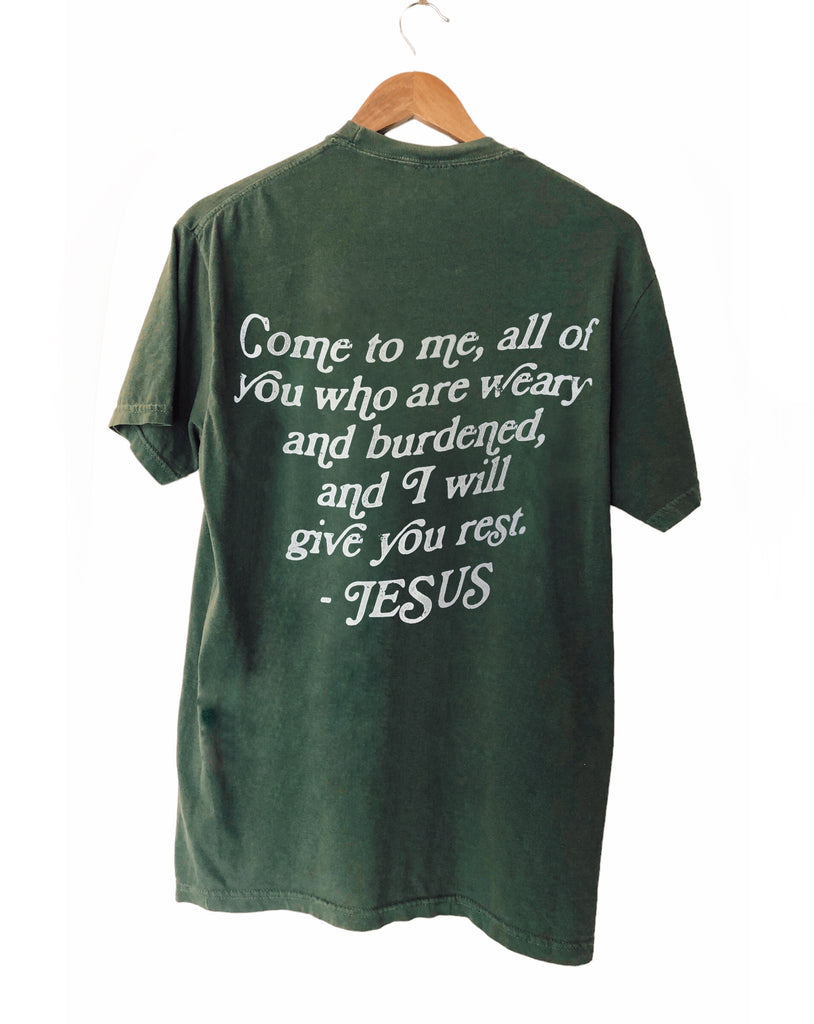 REST IN JESUS MOSS SLEEVE T-SHIRT