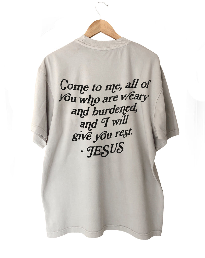 REST IN JESUS CONCRETE SLEEVE T-SHIRT