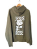 JESUS ROSE OLIVE URBAN PULLOVER HOODIE