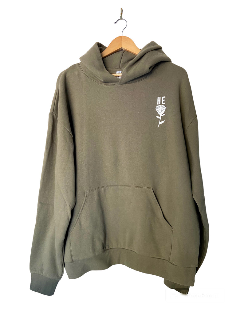 JESUS ROSE OLIVE URBAN PULLOVER HOODIE