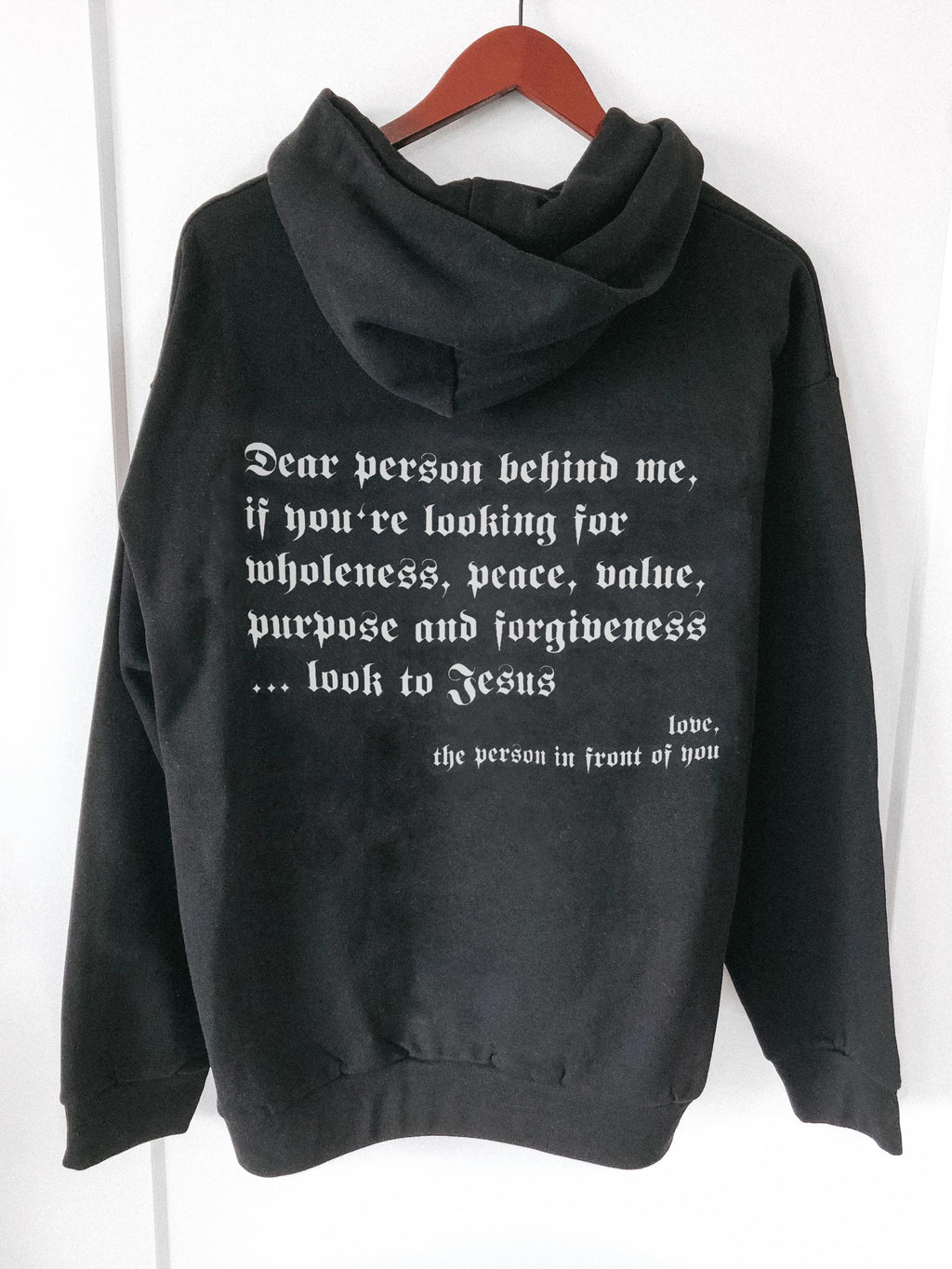 GOOD NEWS CARRIER VINTAGE BLACK URBAN HOODIE