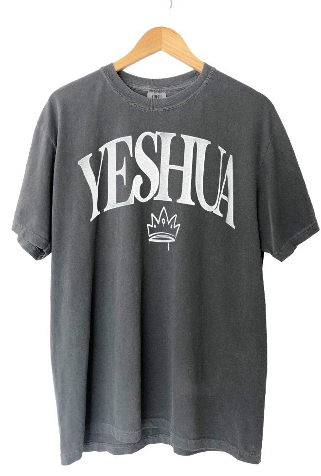 YESHUA IS KING GREY VINTAGE SLEEVE T-SHIRT