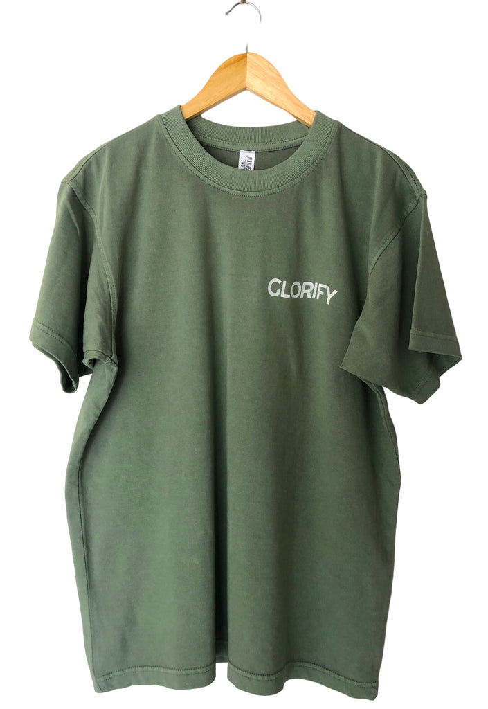 LOOK TO JESUS MOSS GREEN SLEEVE T-SHIRT