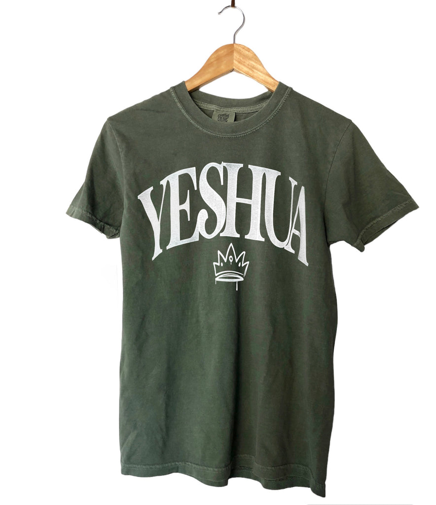 YESHUA IS KING MOSS SLEEVE T-SHIRT