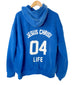 JESUS 04 LIFE ROYAL BLUE URBAN HOODIE