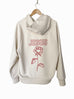 JESUS ROSE CREAM RED PRINT HOODIE