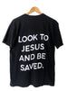 LOOK TO JESUS BLACK SLEEVE T-SHIRT