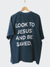 LOOK TO JESUS PEBBLE BLUE SLEEVE T-SHIRT