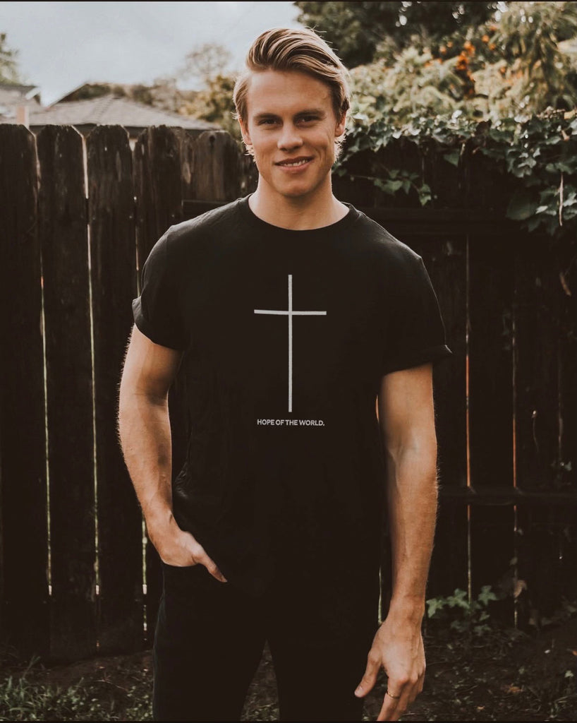 CROSS HOPE OF THE WORLD BLACK T-SHIRT