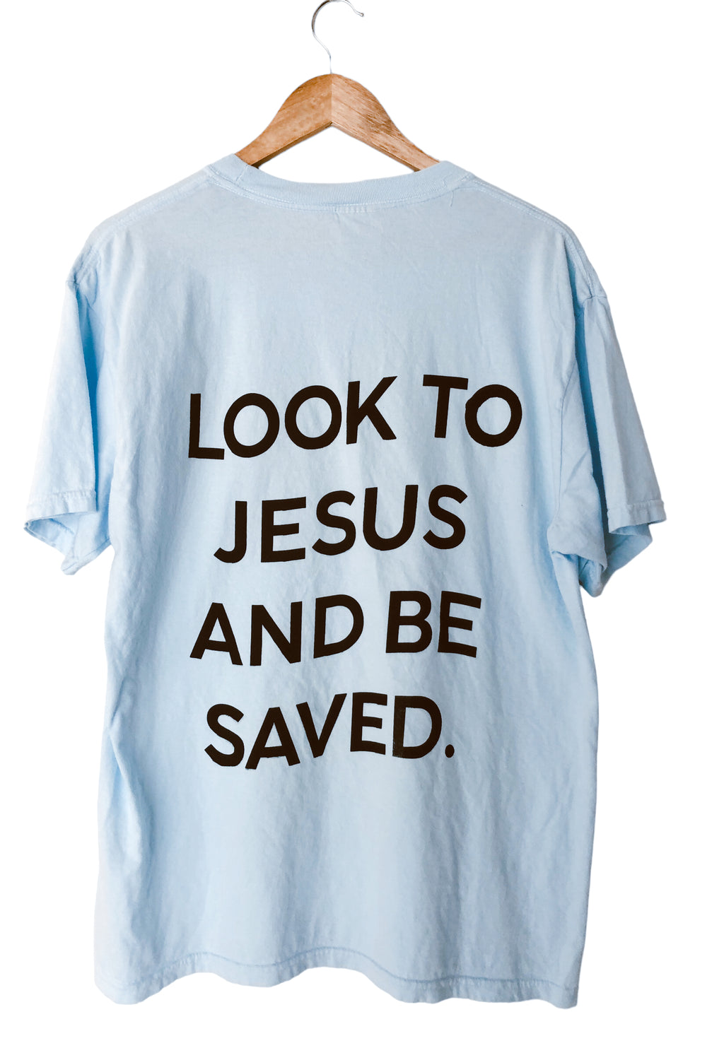 LOOK TO JESUS ICE BLUE SLEEVE T-SHIRT