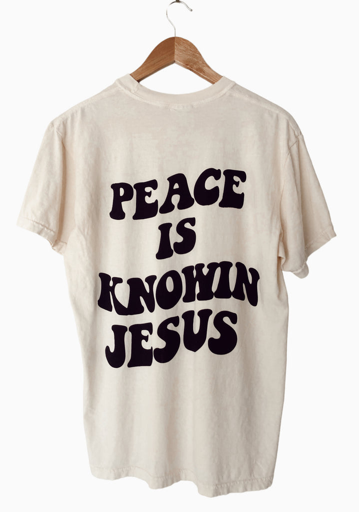 PEACE CREAM SLEEVE T-SHIRT