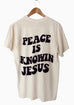 PEACE CREAM SLEEVE T-SHIRT
