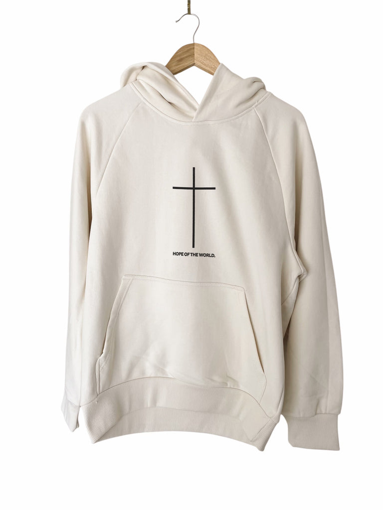 CROSS HOPE OF THE WORLD CREAM HOODIE