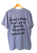 FORGIVEN CHAMBRAY SLEEVE T-SHIRT