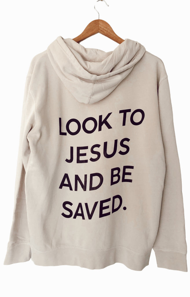 LOOK TO JESUS CREAM HOODIE