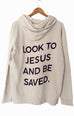 LOOK TO JESUS CREAM HOODIE