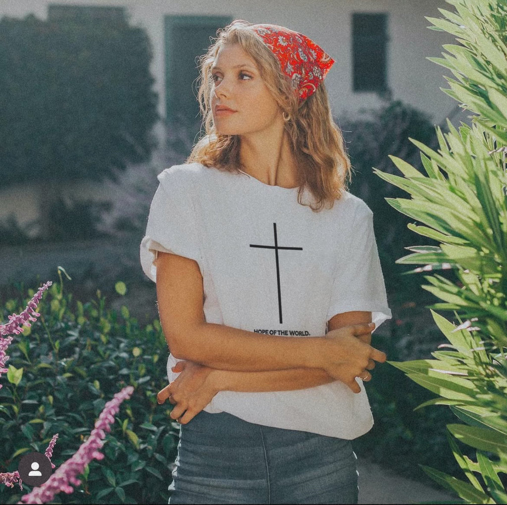 CROSS HOPE OF THE WORLD WHITE T-SHIRT