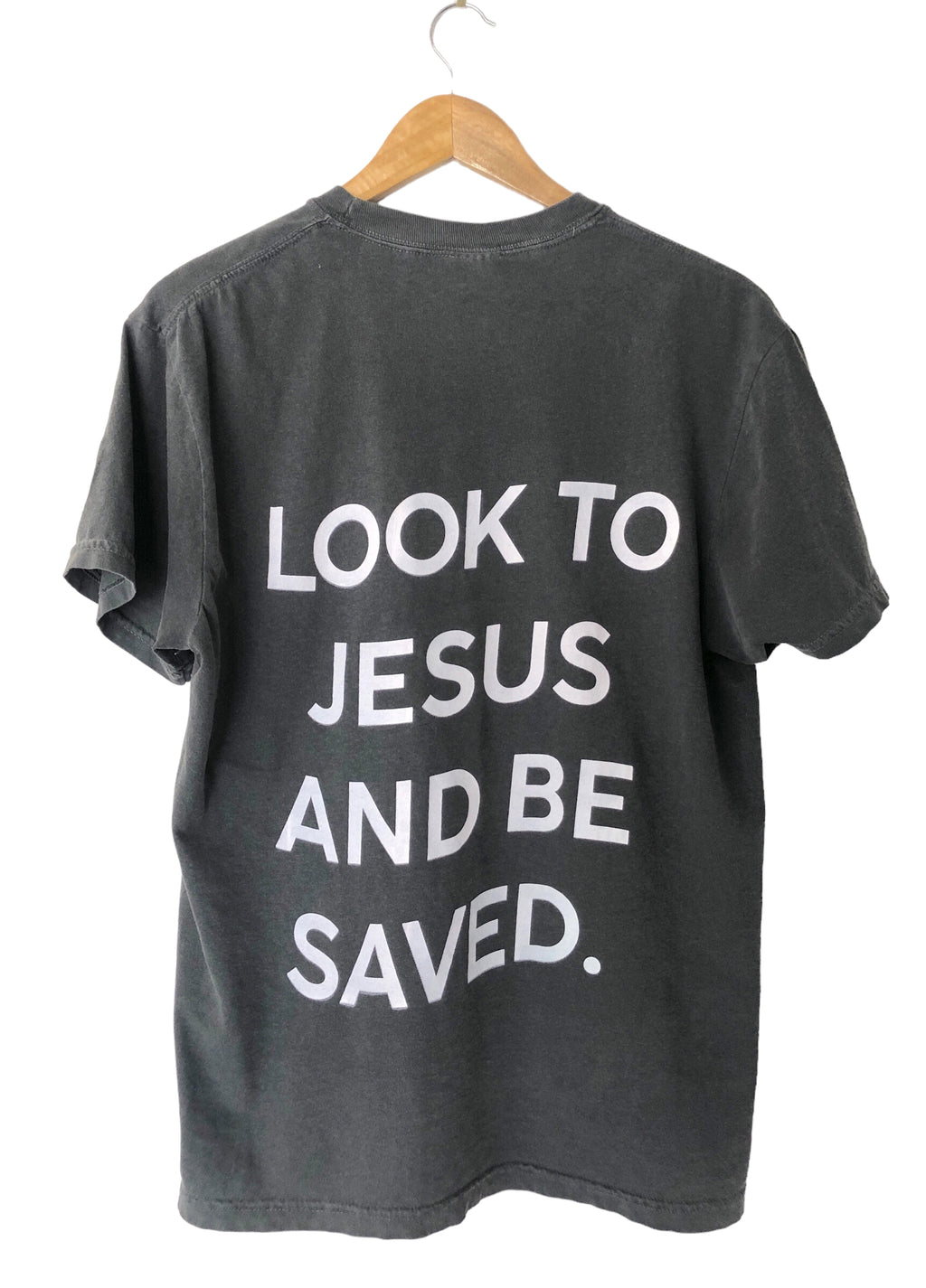 LOOK TO JESUS PEPPER SLEEVE T-SHIRT