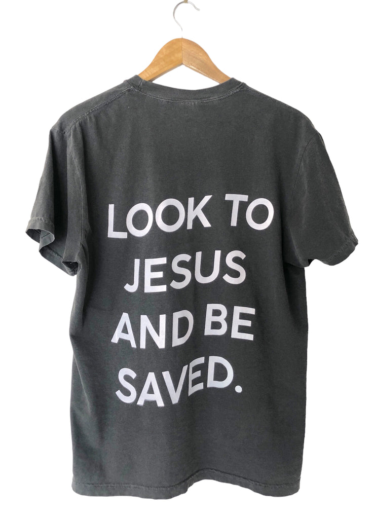 LOOK TO JESUS PEPPER SLEEVE T-SHIRT