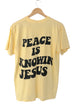 PEACE BUTTER SLEEVE T-SHIRT