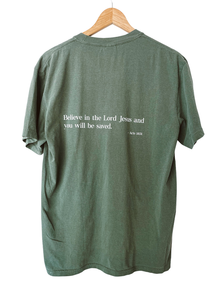 BELIEVER VINTAGE PINE SLEEVE T-SHIRT