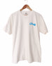JESUS IS LORD IVORY SLEEVE T-SHIRT NEON BLUE PRINT