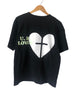 U.R.LOVED BLACK BASEBALL SLEEVE T-SHIRT