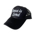 JESUS IS LORD BLACK TRUCKER HAT