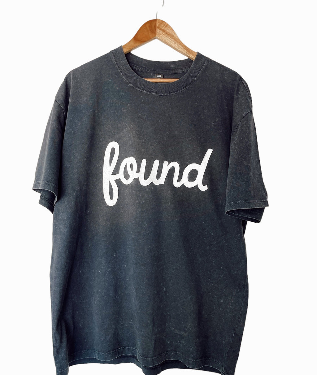 FOUND MINERAL WASH VINTAGE SLEEVE T-SHIRT