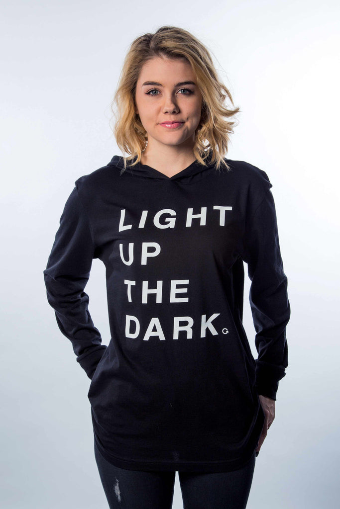 Light Up The Dark Black Long-Sleeve Hoodie