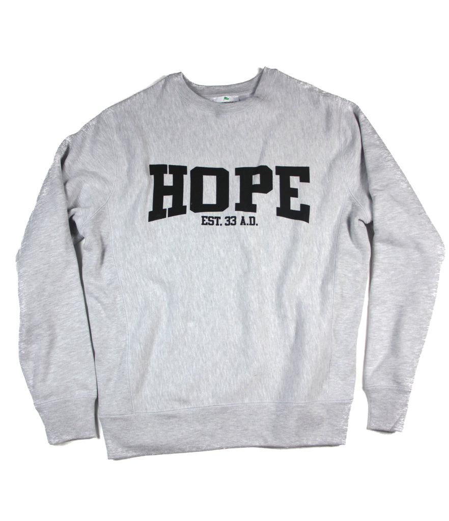 HOPE EST. AD33 GRAY PULLOVER