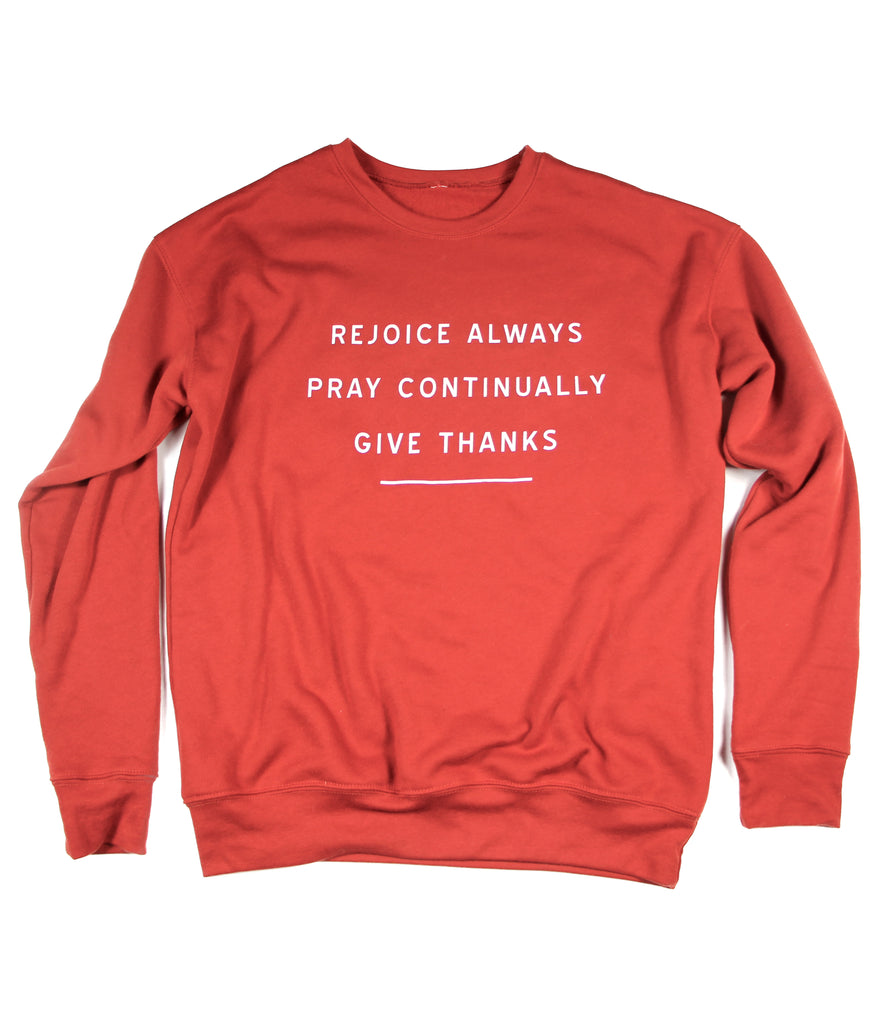 GIVE THANKS BRICK CREWNECK SWEATSHIRT