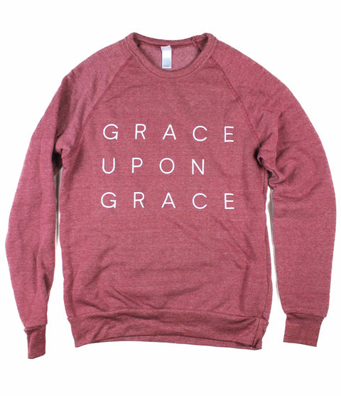 GRACE UPON GRACE DUSTY RED CREWNECK SWEATSHIRT
