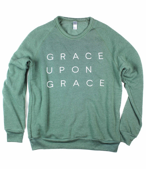 GRACE UPON GRACE DUSTY PINE CREWNECK SWEATSHIRT