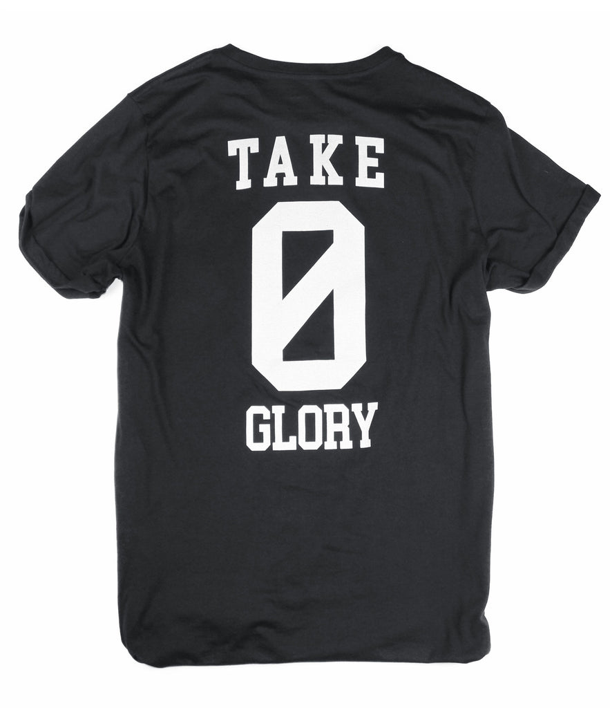 TAKE NO GLORY BLACK CONCRETE ROLLED SLEEVE T-SHIRT