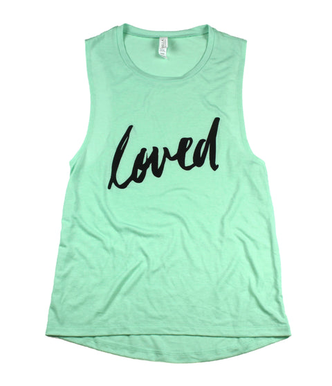 LOVED MINT WOMEN'S FLOWY MUSCLE TANK