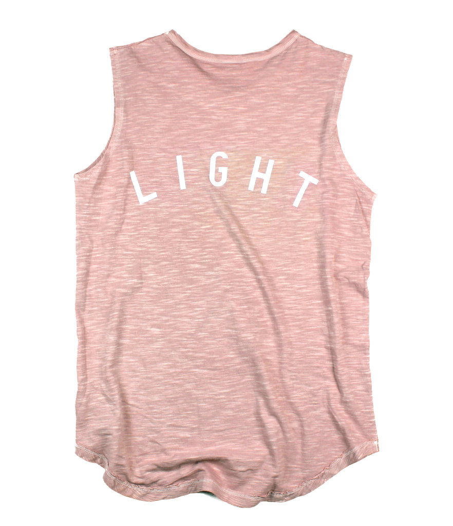 SALT + LIGHT BLUSH DYED SLEEVELESS TANK