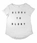 GLORY TO GLORY WHITE WOMEN'S SCOOP NECK T-SHIRT