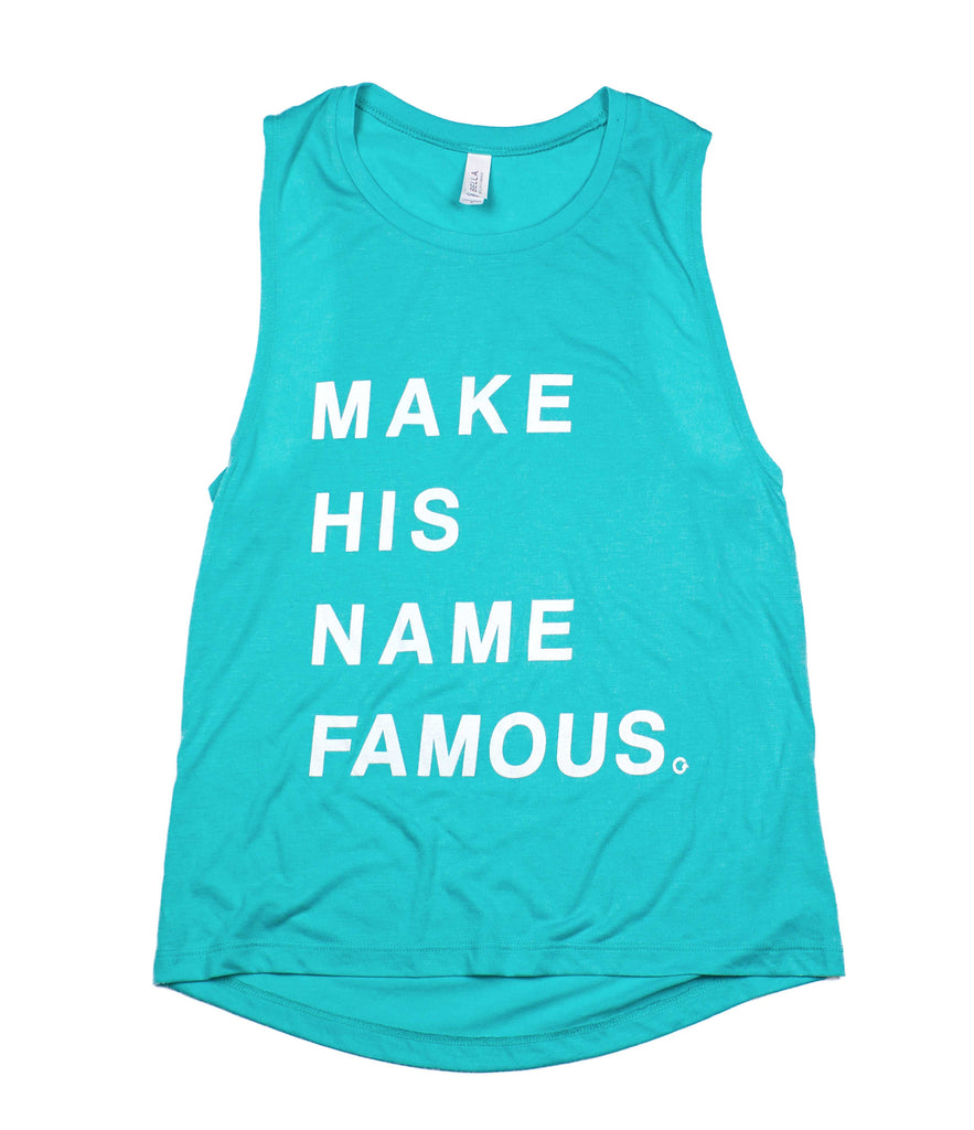 MHNF TEAL WOMEN'S FLOWY MUSCLE TANK