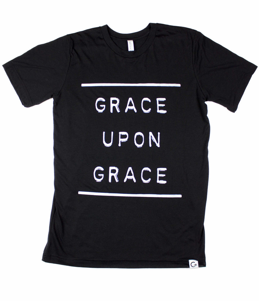 GRACE UPON GRACE BLACK UNISEX T-SHIRT