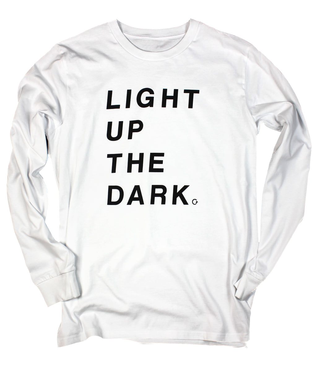 LIGHT UP THE DARK WHITE LONG SLEEVE TEE