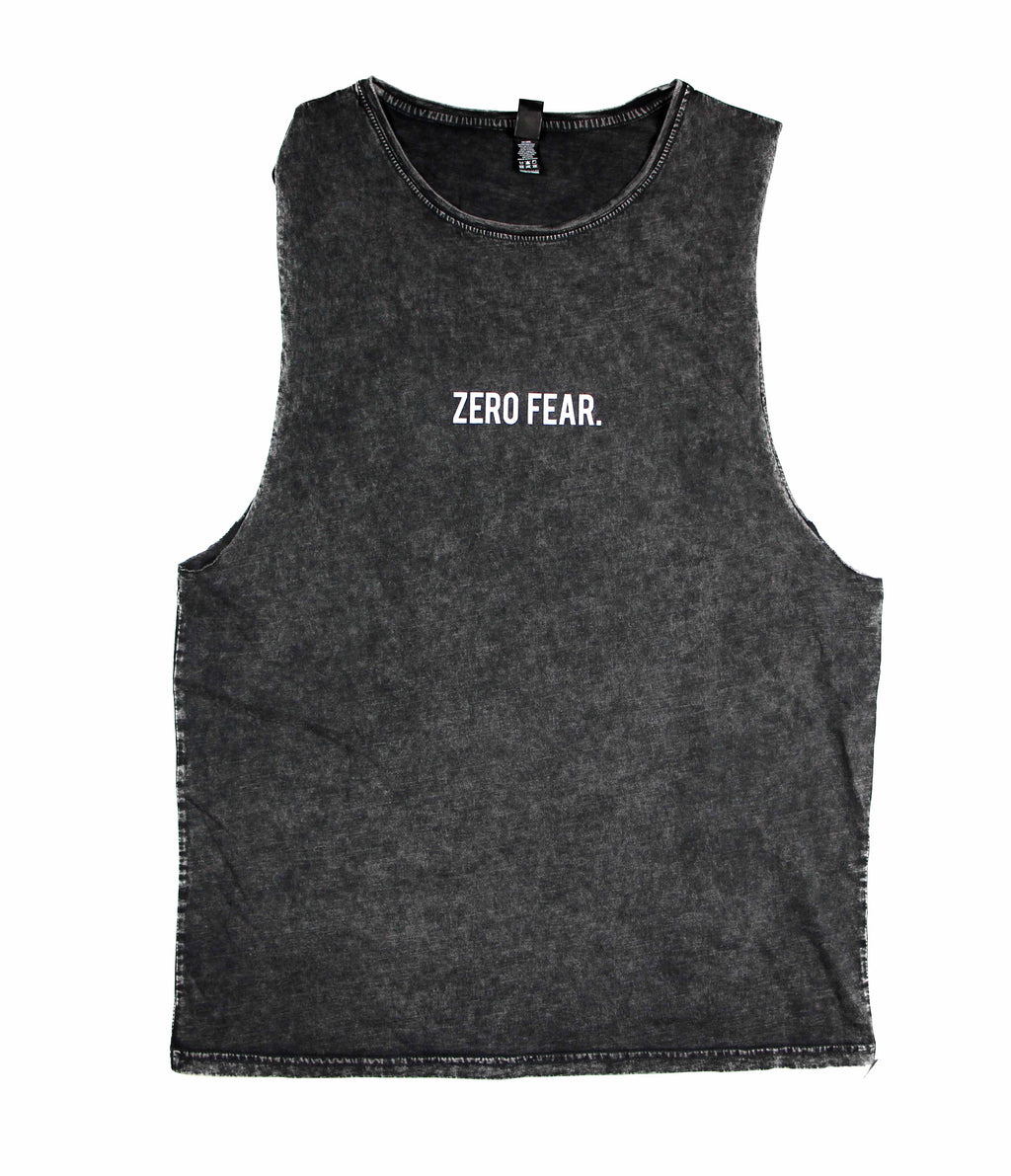 ZERO FEAR STONE WASH MUSCLE TANK