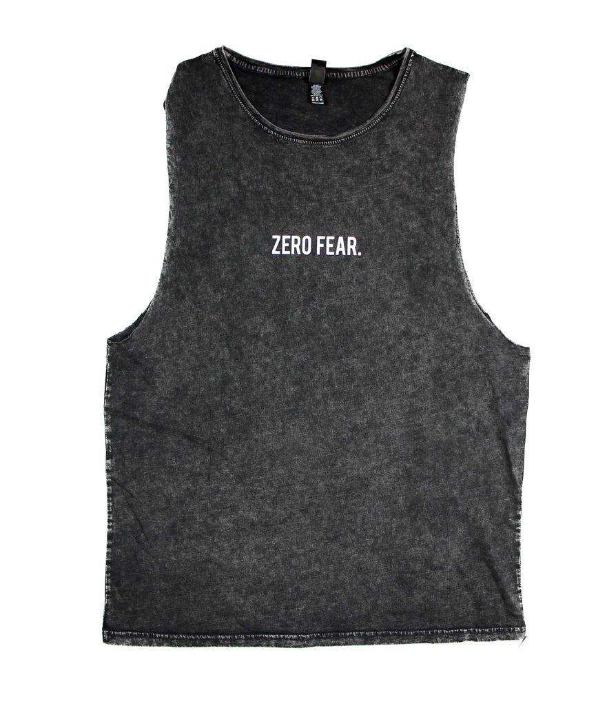 ZERO FEAR STONE WASH MUSCLE TANK
