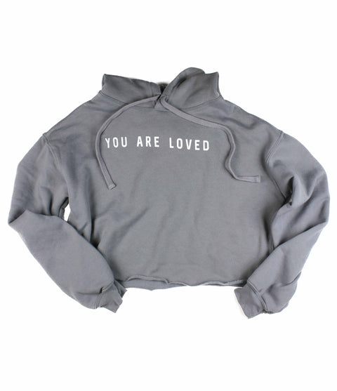 YOU ARE LOVED STORM CROPPED HOODIE