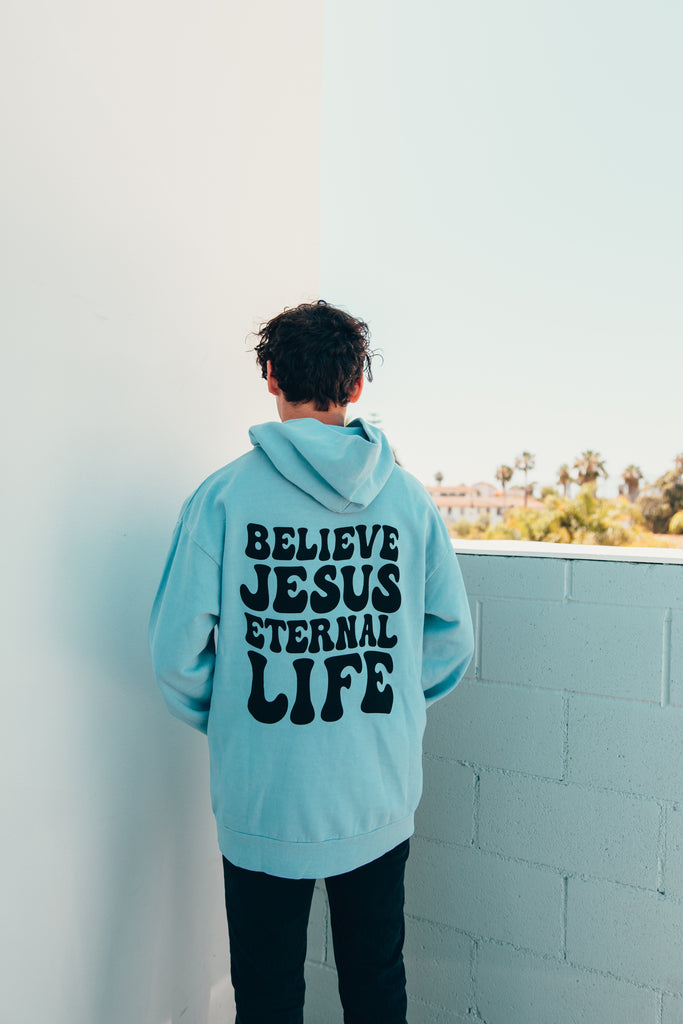 BELIEVE JESUS ETERNAL LIFE GRAPE ICE URBAN HOODIE