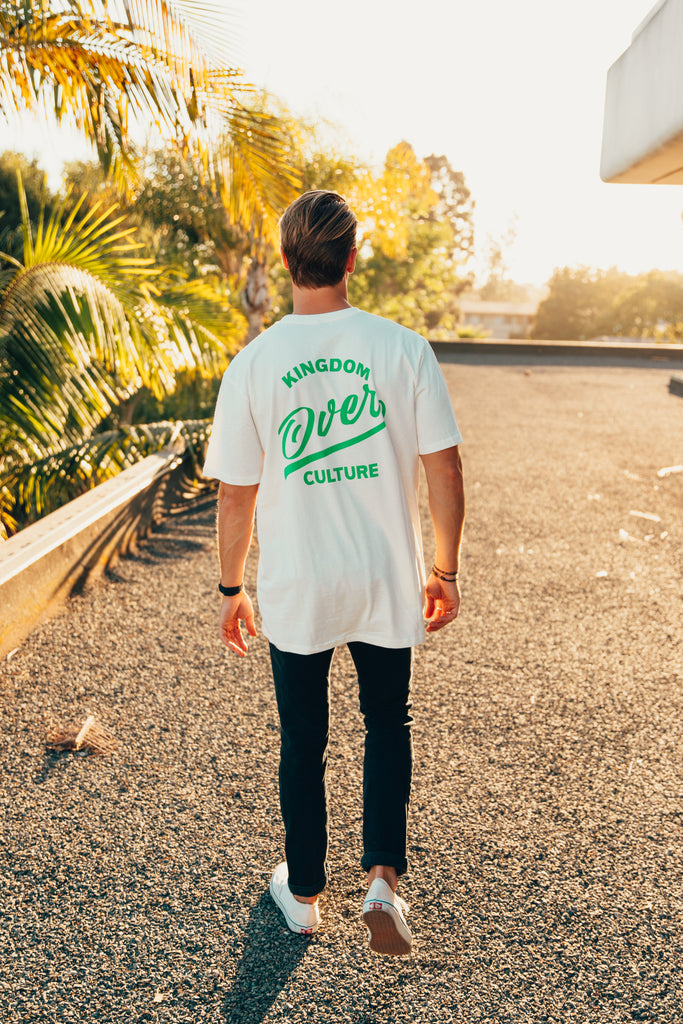 KINGDOM OVER CULTURE VINTAGE WHITE SLEEVE T-SHIRT