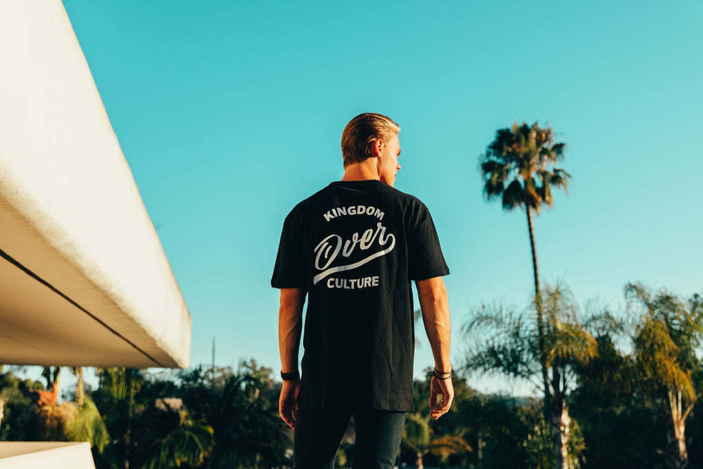 KINGDOM OVER CULTURE BLACK SLEEVE T-SHIRT